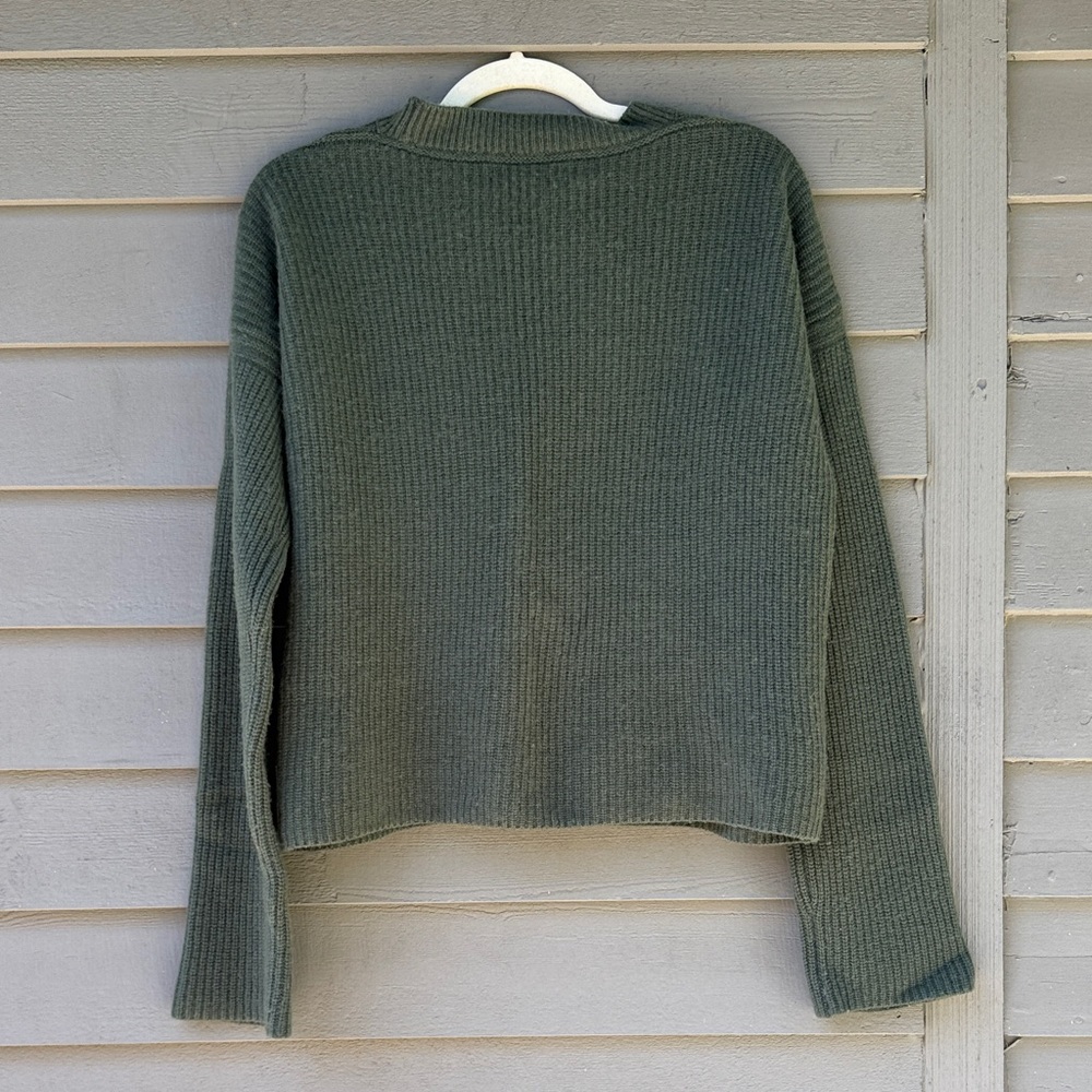 La Ligne Olive Green Ribbed Crewneck Sweater - Picture 3 of 6